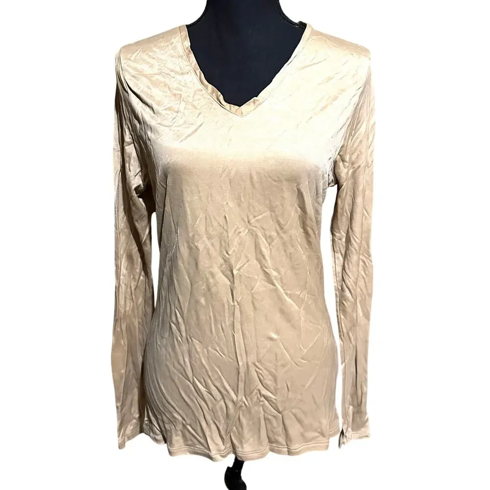 Skinsations Bundle Nude Silky Layering Slimming Tops Bundle of 2 Women's XL